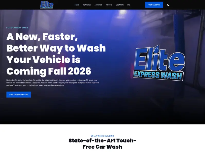 car wash construction progress Thomas Township